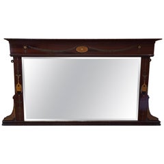 Late 19th Century Mahogany Overmantel Mirror
