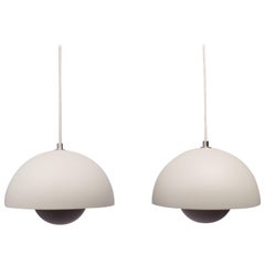 Pair of Flowerpot, Model VP1, Pendants by Verner Panton and Tradition