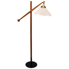 Floor Lamp, Model 325 in Oak Designed by Vilhelm Wohlert for Le Klint, 1960s