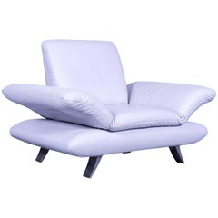 Koinor Rossini Leather Armchair Ice Blue One Seat