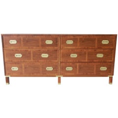 Baker Furniture Milling Road Campaign Style Long Dresser or Credenza