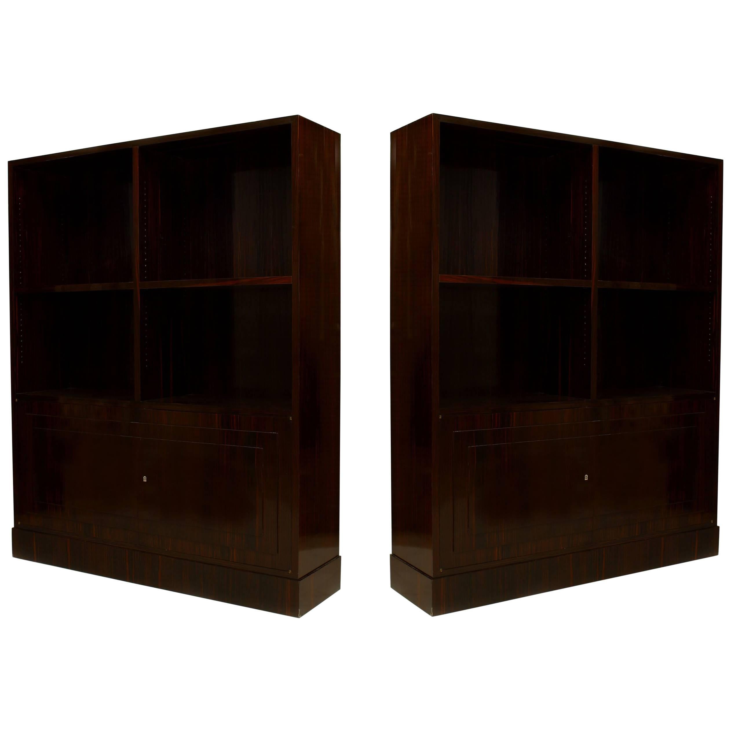 Pair of French Art Deco Bookcase Cabinets