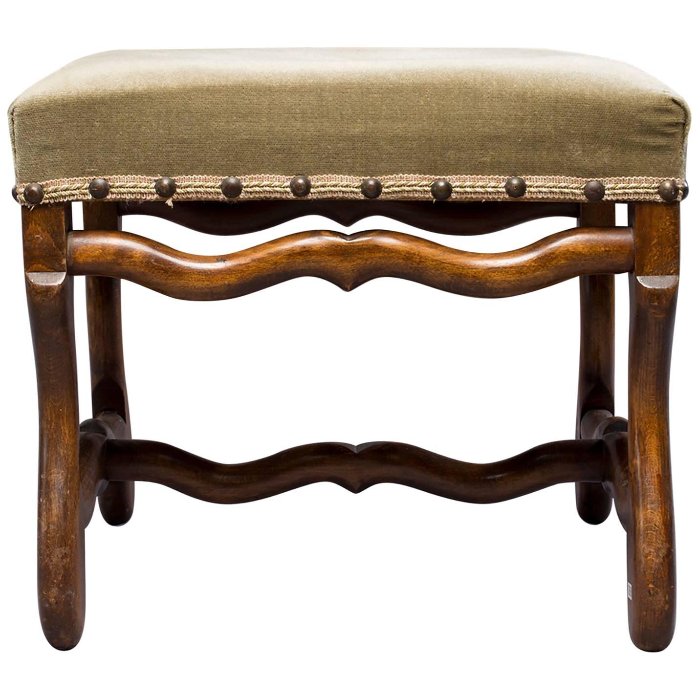 French Early 20th Century Os De Mouton Stool or Bench