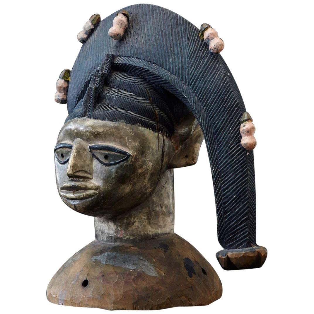 Polychrome Egungun Headdress, Yoruba People, Oyo, Nigeria circa 1940