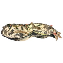 Plat ou bol décoratif en zèbre et léopard:: Ardmore Ceramics:: Afrique du Sud
