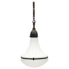 Vintage German Luzette Hanging Lamp by Peter Behrens, 1910s