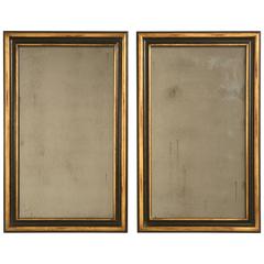 Striking Pair of Custom Mirrors with Antique Glass 8