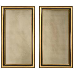 Striking Pair of Custom Mirrors with Antique Glass 9