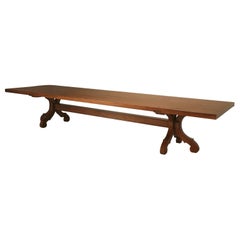 Magnificent Custom Walnut Dining Table with Leaves