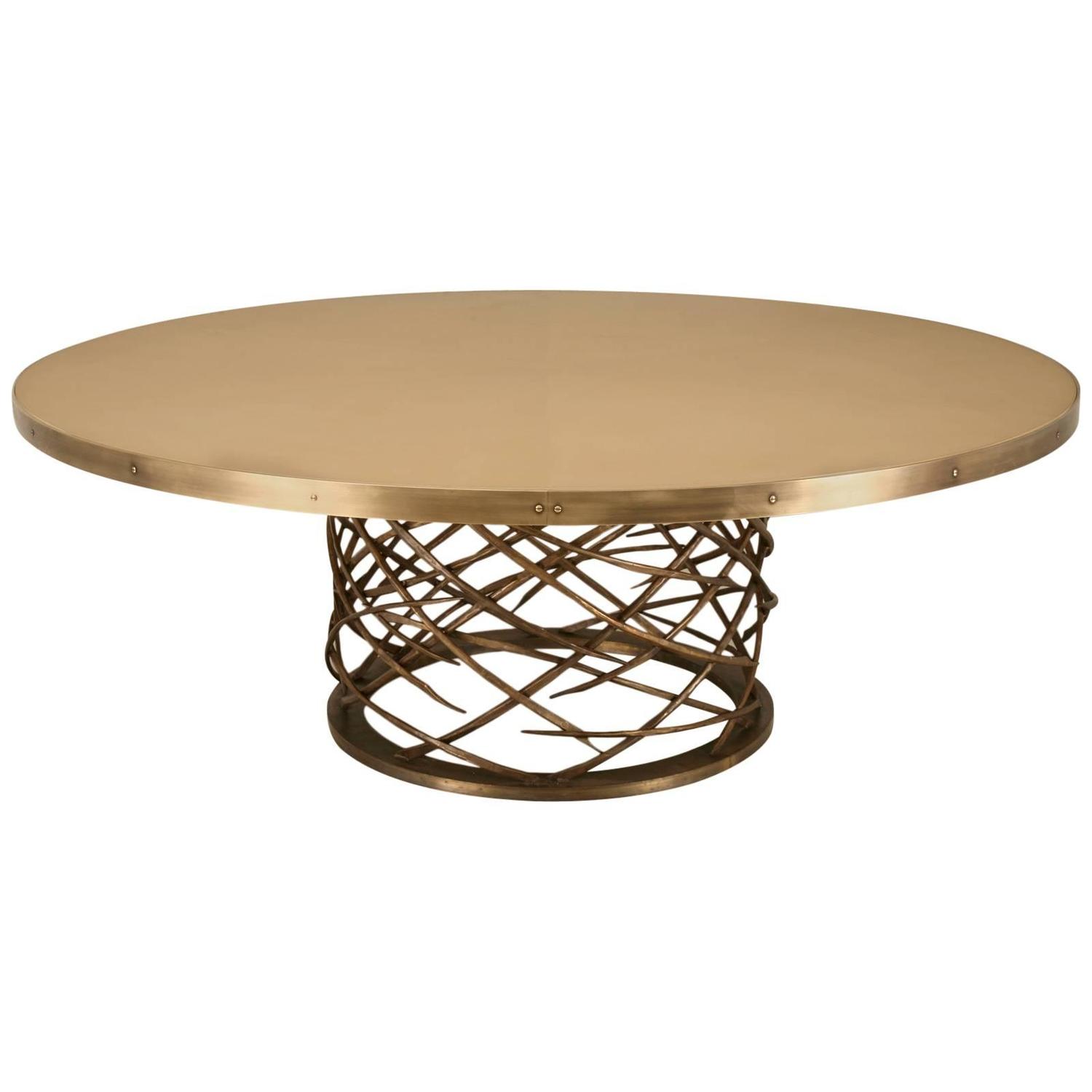 CustomMade Woven Solid Bronze Table Base For Sale at 1stdibs