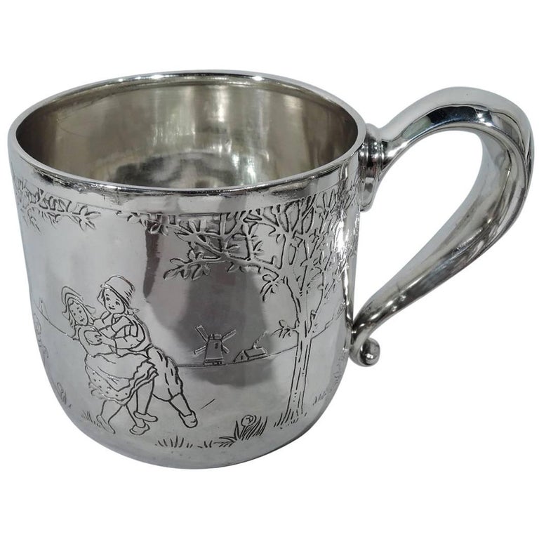 Antique Tiffany Edwardian Sterling Silver Baby Cup For Sale at 1stdibs