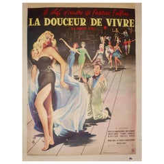French Poster "La Douceur De Vivre" -La Dolce VITA, by Federico Fellini, 1960