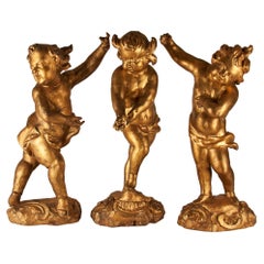 Gilded Wooden Putti's Circa 1680-1720 Germany