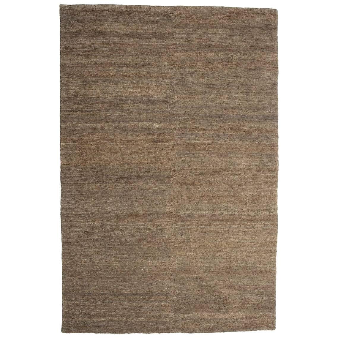 Khaki Earth Rug in Hand-Knotted Jute by Nani Marquina & Ariadna Miquel, Small