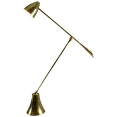De.Light F3 Contemporary Articulating Brass Floor Lamp, Flow Collection