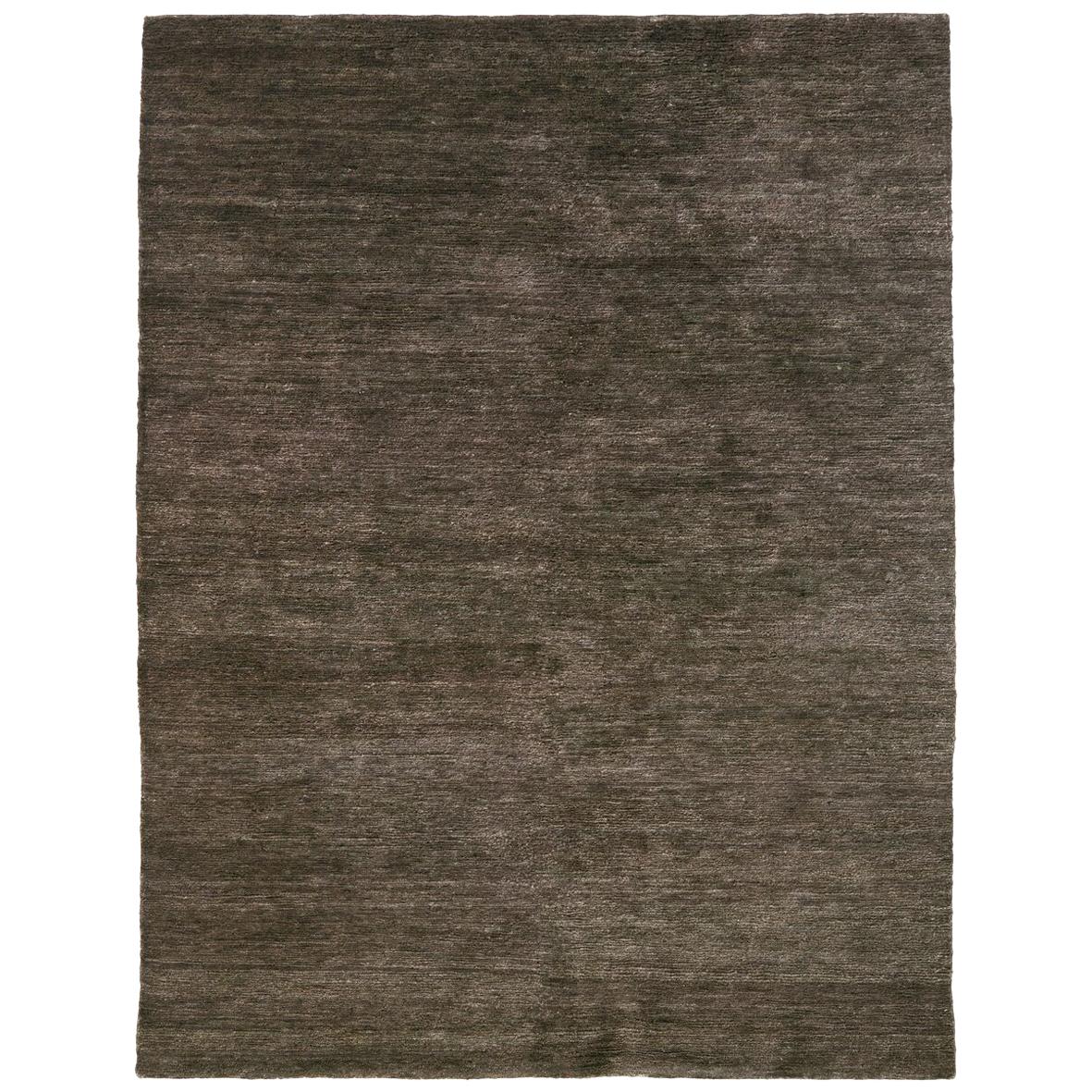 Noche Brown Hand-Knotted Jute Rug by Nani Marquina & Ariadna Miquel, Small For Sale