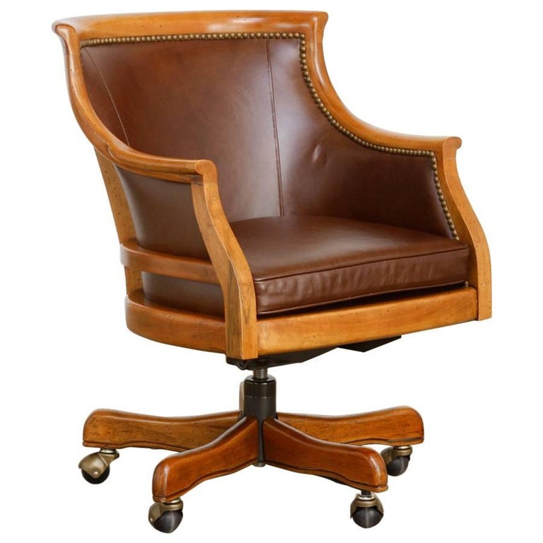 Maple Executive Office Desk Chair By Leathercraft For At 1stdibs Maple Executive Office Desk Chair By Leathercraft For