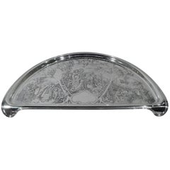 Antique Cartier Sterling Silver Mother Goose Baby's Highchair Tray