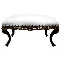 Italian Giltwood Bench with Exaggerated Legs