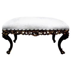 Italian Giltwood Bench with Exaggerated Legs