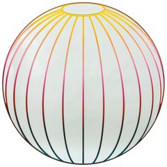 Atlas Mirror by Bower & Seth Rogen, Mirrored Glass, Enamel Paint and Walnut