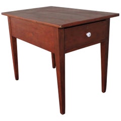 19th Century Work Table with Original Red Painted Wash