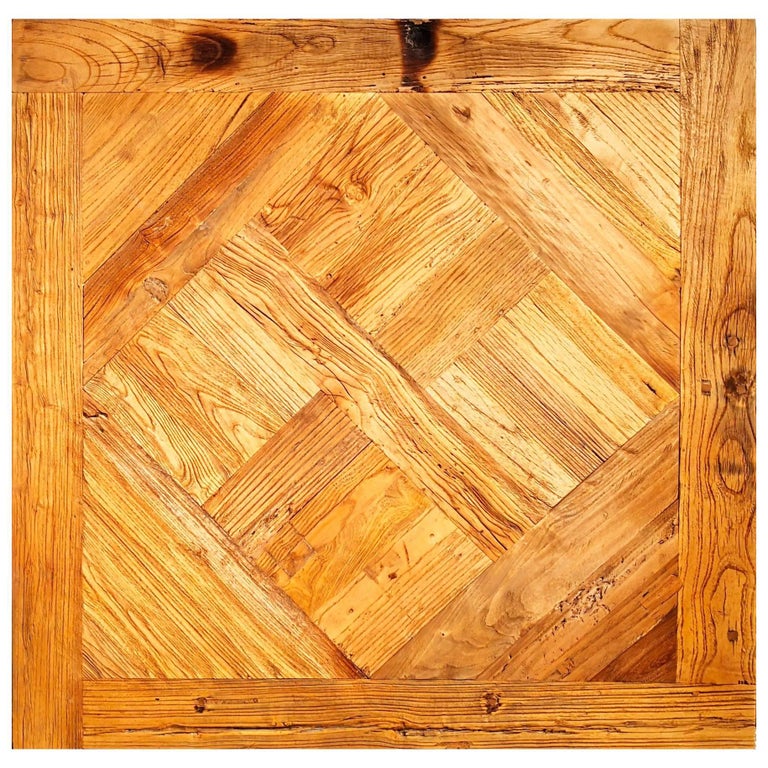 French "Parquet De Versailles" Handmade Solid Antique Wood Oak Flooring
