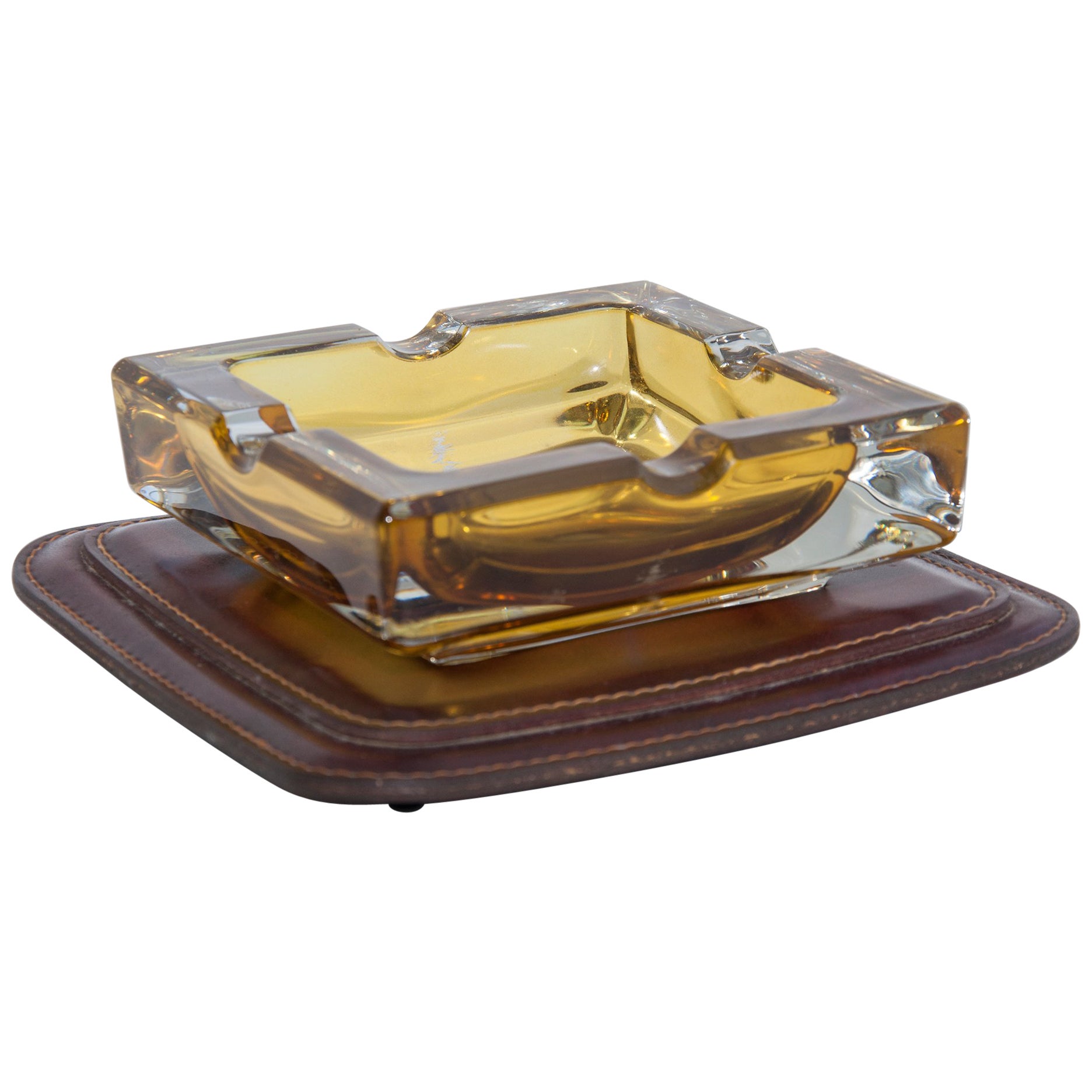Collection of Vintage Signed Crystal Ashtrays at 1stDibs