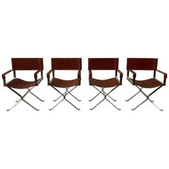 Vintage Alessandro Albrizzi Director Armchairs, Set of Four