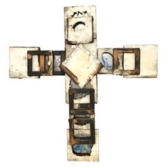 Contemporary Interpretation of the Holy Cross by Unknown, Wood, Metal, Canvas