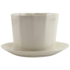 Native Planter White Crystal Planter Modern Contemporary Glazed Porcelain