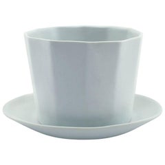 Native Planter Matte Blue Planter Modern Contemporary Glazed Porcelain