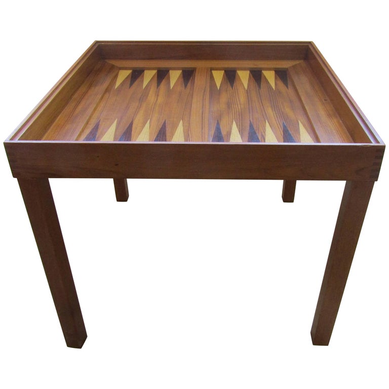 Danish Teak Game Table Backgammon Chess At 1stdibs Game Table In Teak By Skovby With Chess And Backgammon Boards