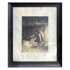 Edward S. Curtis Stampa originale al platino con tonalità argento, firmata e timbrata, 1906