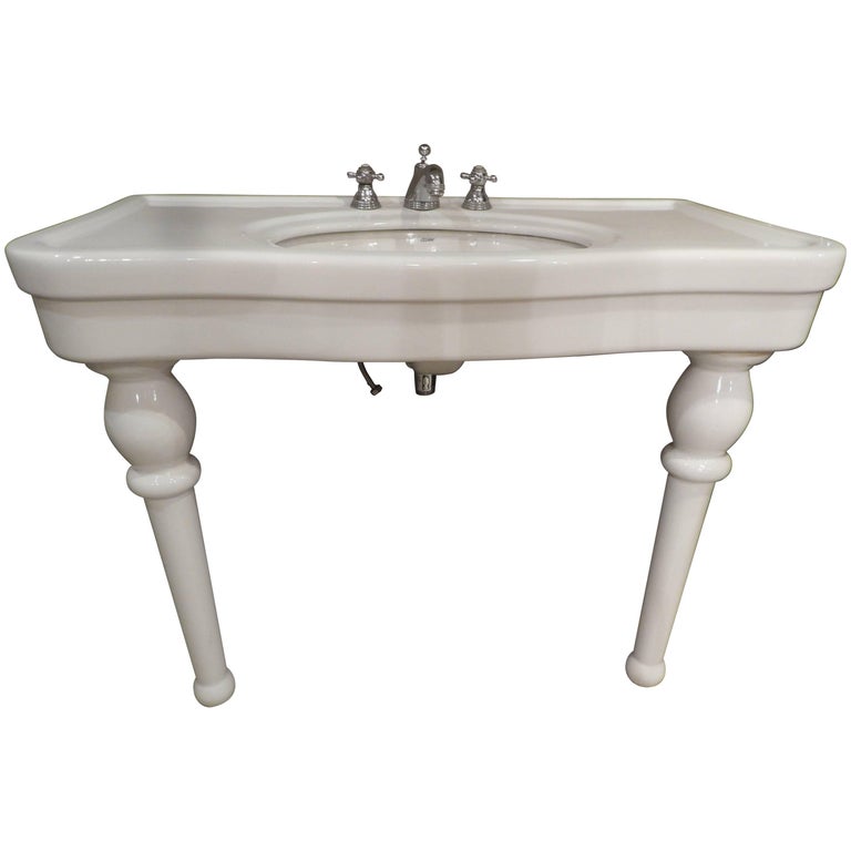 1930s Cast Iron Porcelain Double Drain Board Farmhouse Sink at 1stdibs