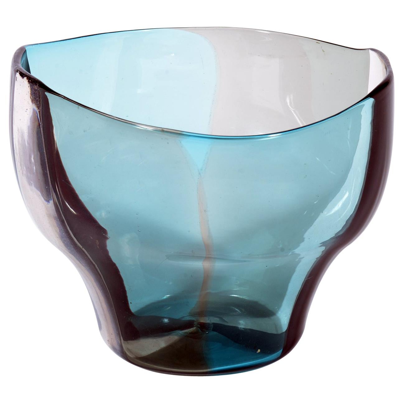 Venini Fulvio Bianconi Murano Glass "A Spicchi" Serie Vase Midcentury 1950s
