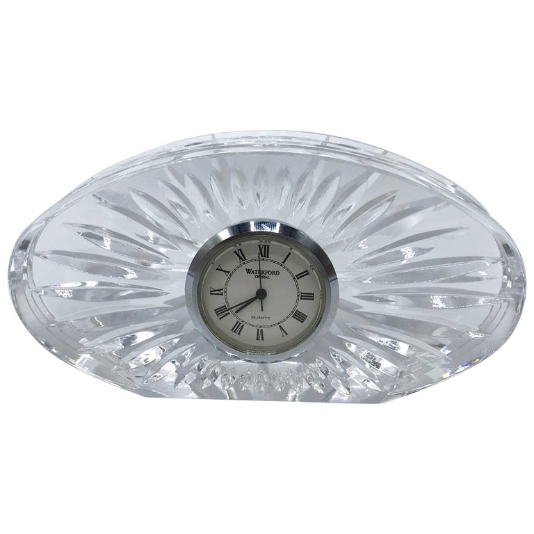 1980s Waterford Crystal Desk Clock For At 1stdibs 1980s Waterford Crystal Desk Clock For