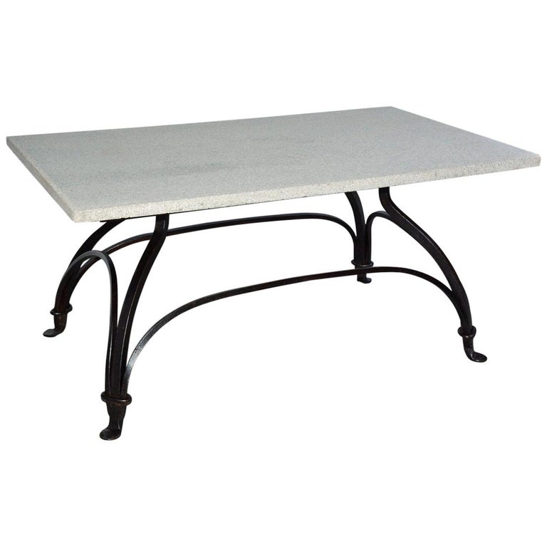 Marble And Wrought Iron Coffee Table, Black Wrought Iron Coffee Table Outdoor