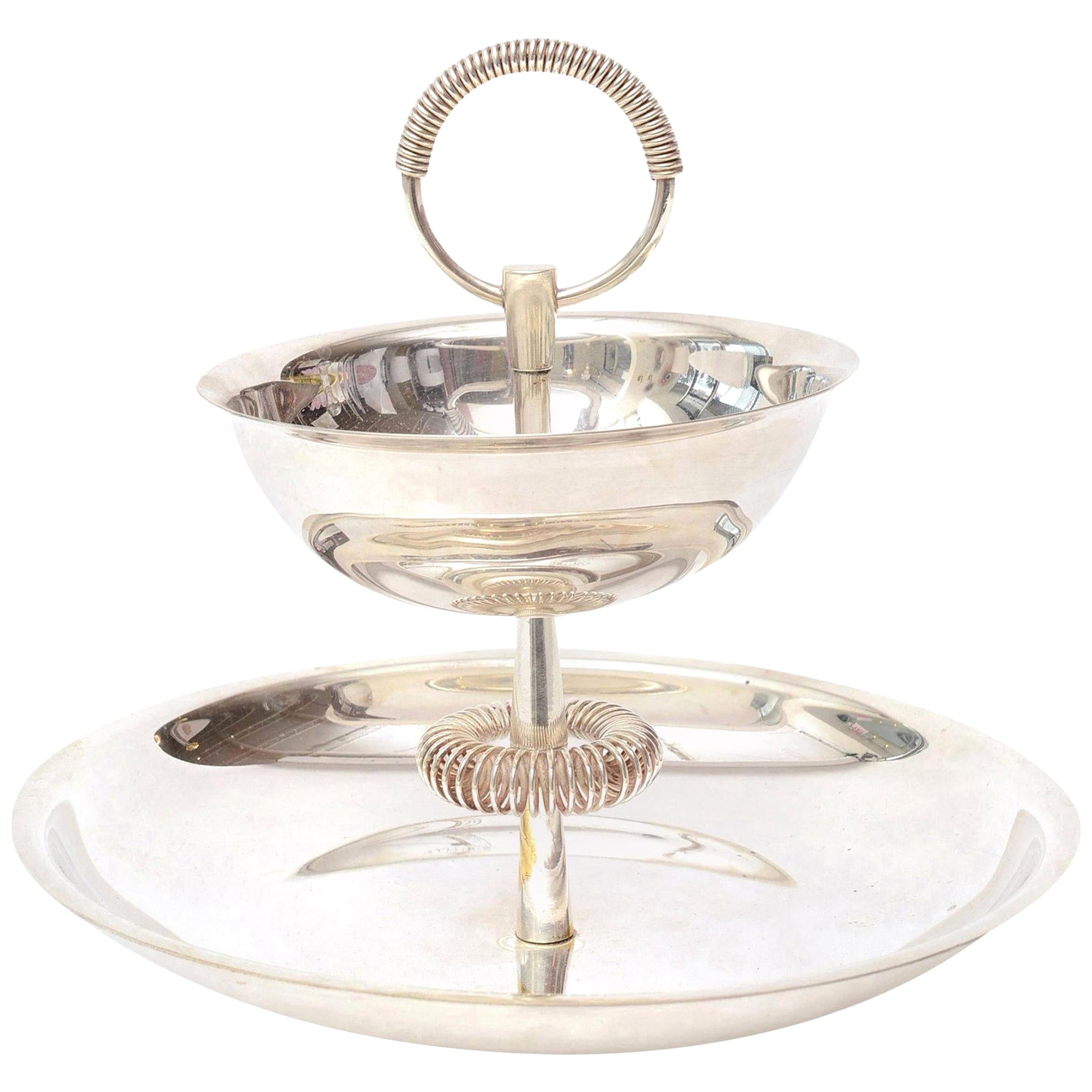 Cubiertos de plata estilo Tommi Parzinger Cubiertos modernos de mediados de siglo