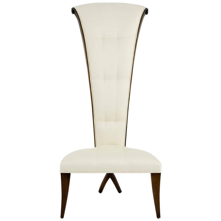 Circled Chair with Mahogany Structure and High Quality Fabric For Sale at 1stdibs