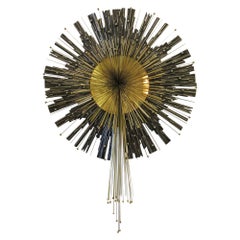 American Modern Abstract Round "Starburst" Sculpture, Curtis Jeré, 1970's