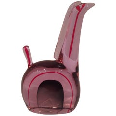 Rare Antonio da Ros for Cenedese Murano Sommerso Horse Sculpture