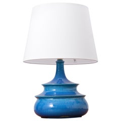 Lampe de table danoise turquoise moderne du milieu du siècle dernier par Nils Kähler