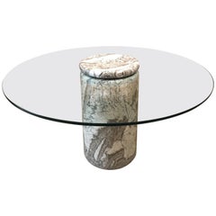 Angelo Mangiarotti Large Italian Marble Dining Table Model Castore, 1975