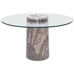 Angelo Mangiarotti Large Italian Marble Dining Table Model Castore, 1975