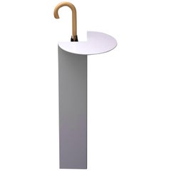 Umbrella Stand One with Shelf in Black and White