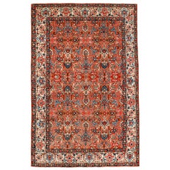 Vintage All-Over Design Persian Tabriz Rug