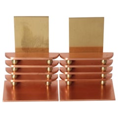 Machine Age Art Deco Walter Von Nessen Octoball Bookends for Chase, Pair