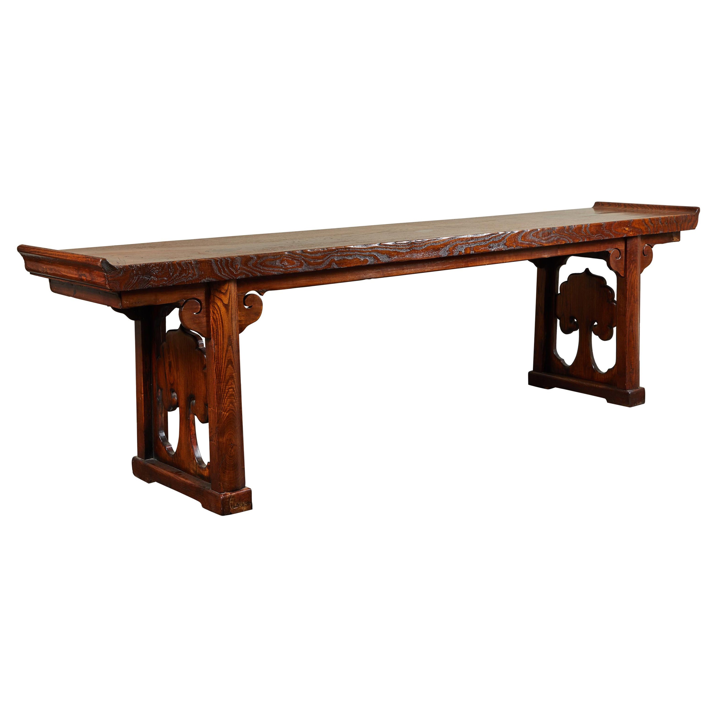 18th Century Ming Scroll Console Table For Sale