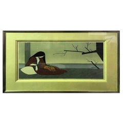 Vintage Will Barnet Signed Limited Edition Serigraph Print "Madame Butterfly"
